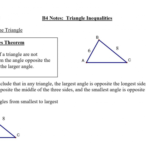 Notes: Triangle Inequalities