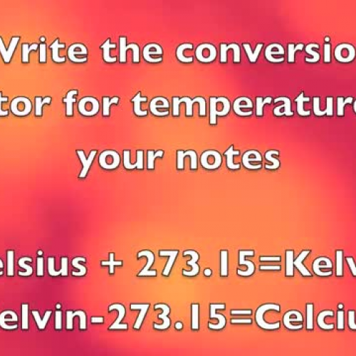 Review of converting tempterature and Kelvin