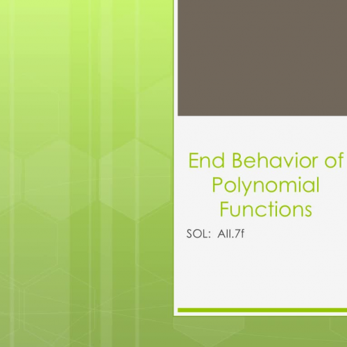 End Behavior of Polynomials