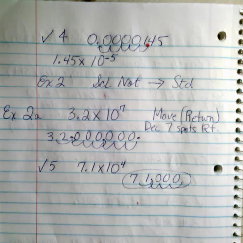 Pre Algebra 4.7 Part two Scientific Notation