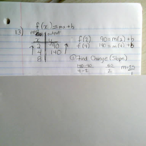 Algebra 2 L 3.9 Linear Functions part 2