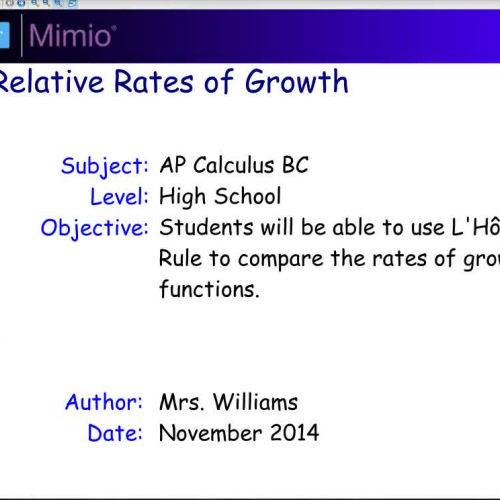 9.3 Relative Rates of Growth