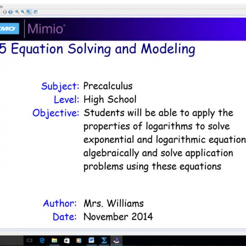 3.5 Equation Solving and Modeling