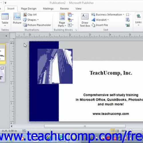 Microsoft Publisher- Inserting Textboxes
