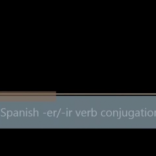Spanish -er & -ir Verb Conjugation