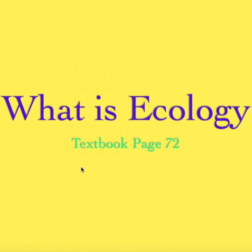 What is Ecology? Video