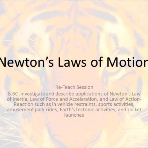 8.6C Newton's Laws of Motion Digital Re-Teacher