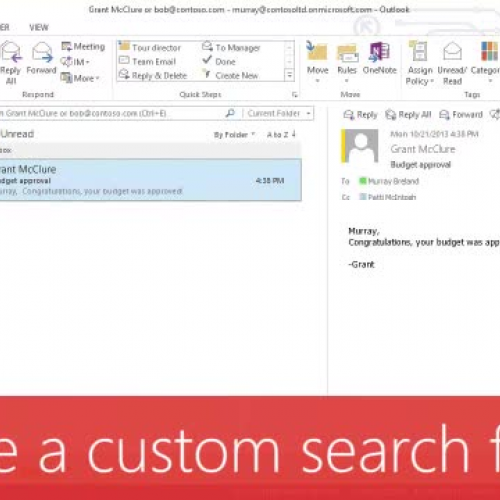 Create a custom search folder