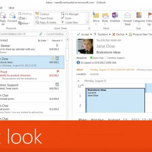 A first look at Outlook 2013