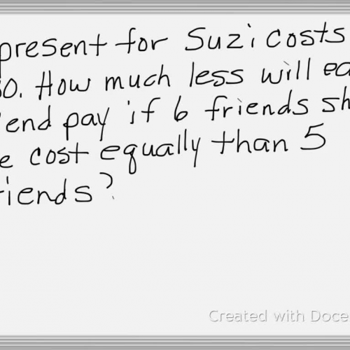 Draw a Picture and Write an Equation (Division)