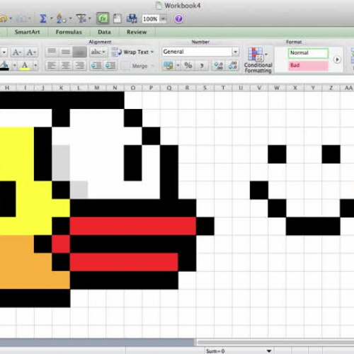 Flappy Excel Art