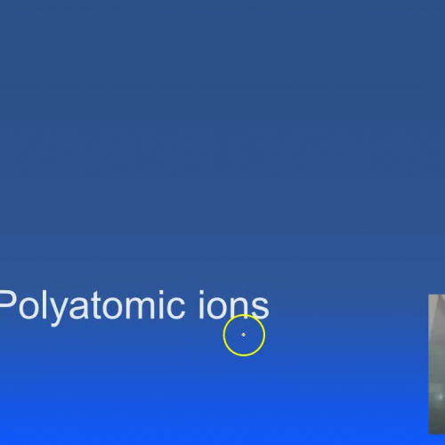 12. Polyatomic Ions