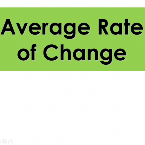 Average Rate of Change