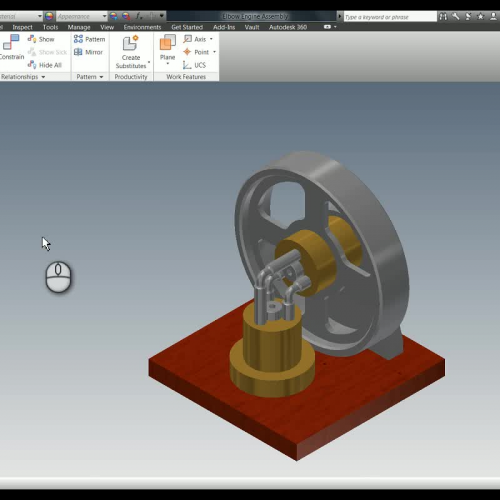 Elbow Engine - Simulation with Inventor Studio