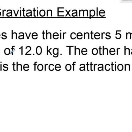 01b Universal Gravitation Example