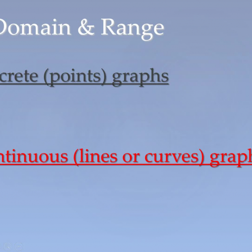 Domain & Range of Graphs
