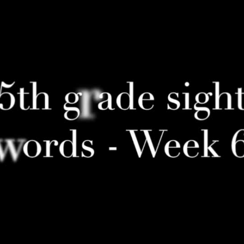 5th grade Cantonese sight words - Week 6