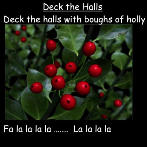 Deck the Halls sing-along