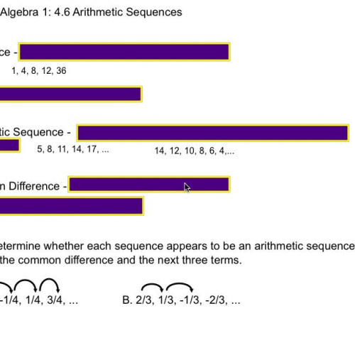4.6 Arithmetic Sequences