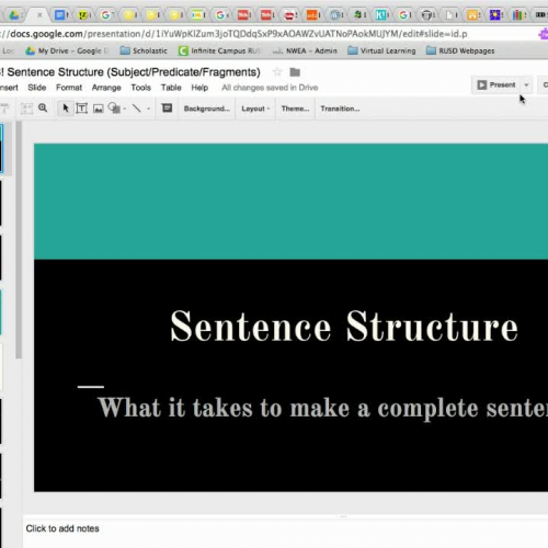 Sentence Structure Instruction