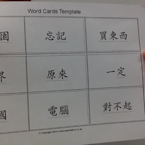 4th grade Cantonese Sight Words - Week 2