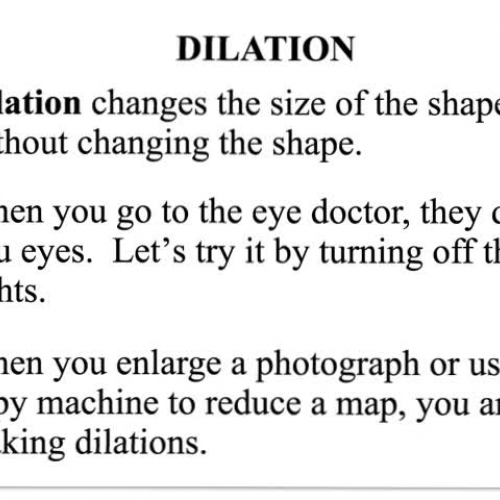 12/7 Dilations