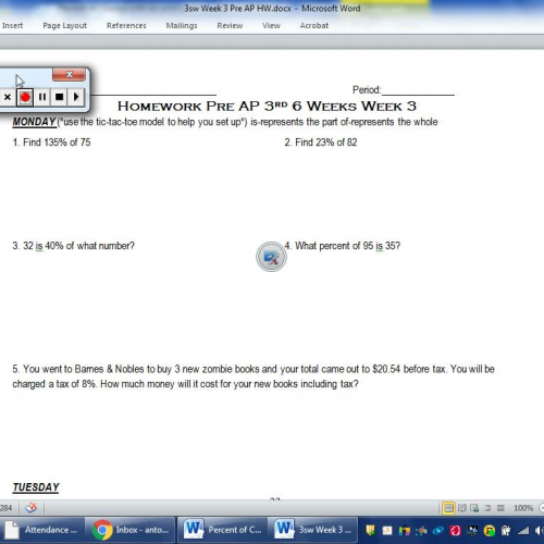 3rdsw Week 3 Pre AP Homework