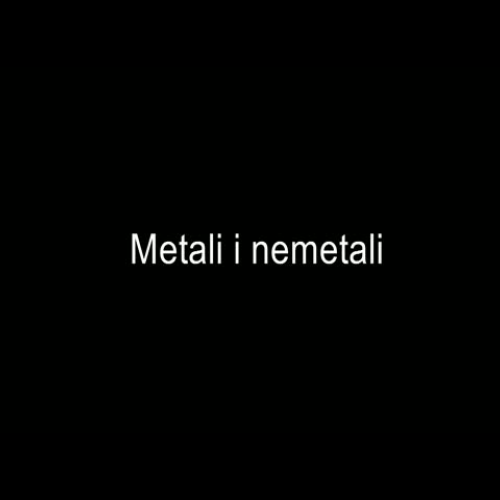 Metali i nemetali