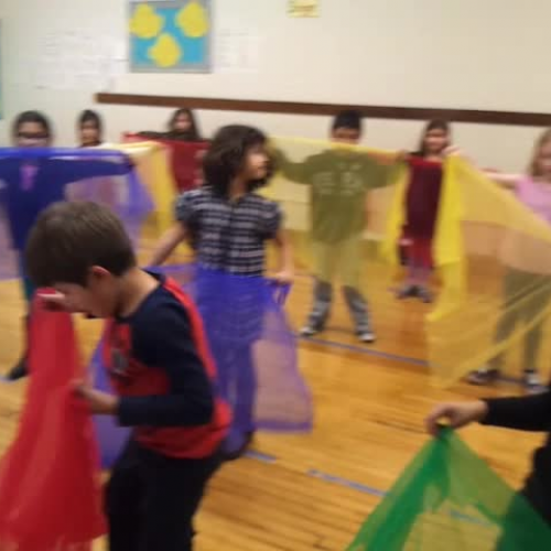 1st grade, dance class, IAMS, Spontaneous and planned movement, Latin Alphabet Dance