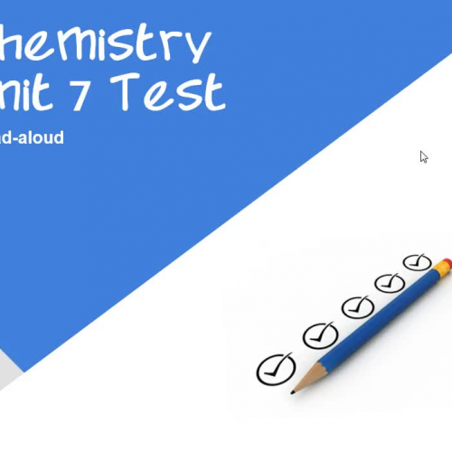 Organic Chemistry Test Read Aloud