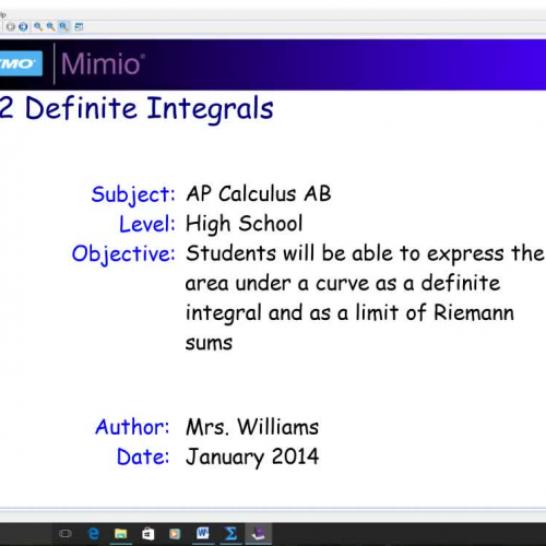 6.2 Definite Integrals