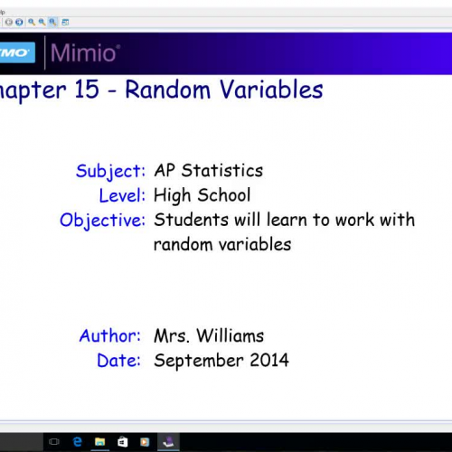 Chapter 15 - Random Variables