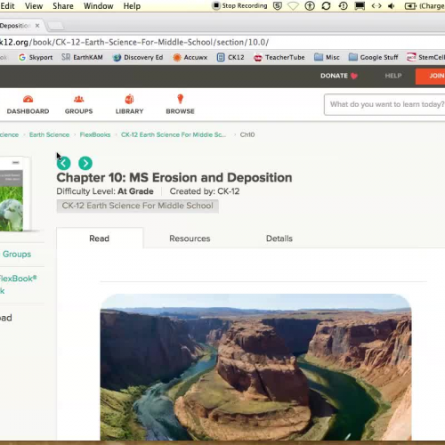 10.1 CK12 Earth Science for Middle School - Erosion and Deposition by Flowing Water 