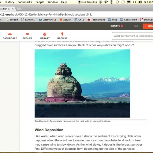 10.3 CK12 Earth Science for Middle School - Erosion and Deposition by Wind