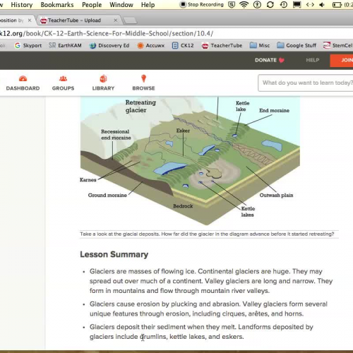 10.4 CK12 Earth Science for Middle School - Erosion and Deposition by Glaciers