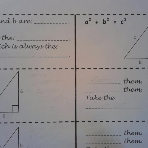 HW 01.07.16 Pythagorean Theorem Foldable
