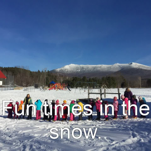 Kindergarten Snowshoeing