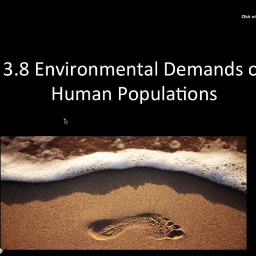 3.8 Environmental Demands of Human Populations 