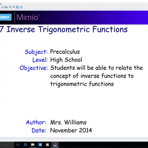 4.7 Inverse Trigonometric Functions