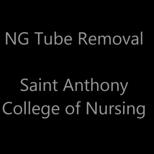 NG Tube Removal