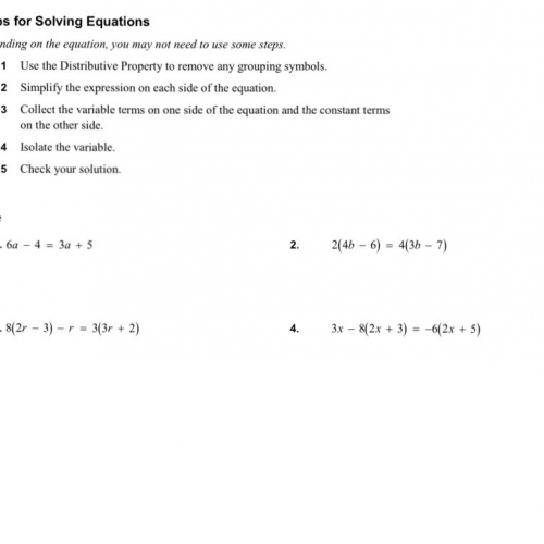 Algebra 1 Semester Review