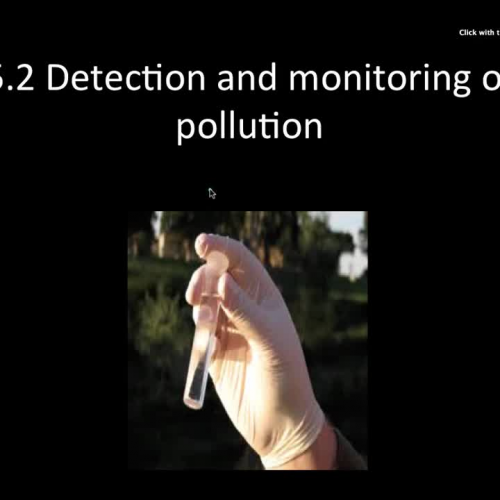 5.2 Detection and monitoring of pollution