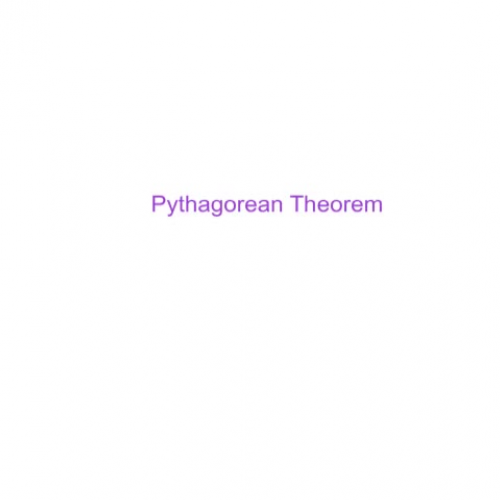 January 12 Pythagorean Theorem