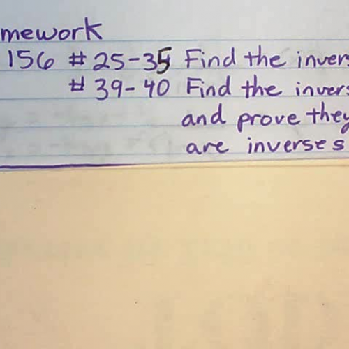 L04-01 Inverse Functions p156 #25-34 & 39 & 40