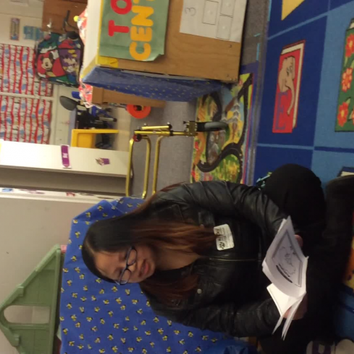 Me teaching a reading lesson