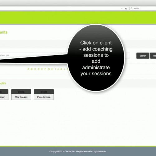 Add your coaching sessions in QML24