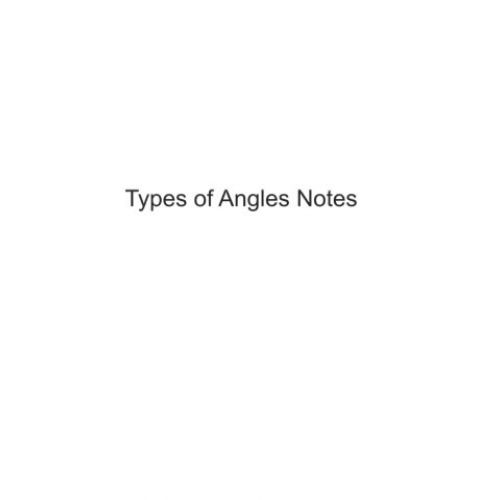 1/19 types of angles 