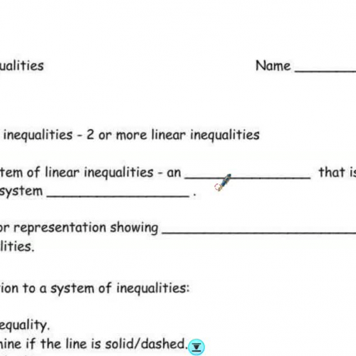 Systems of Linear Inequalities
