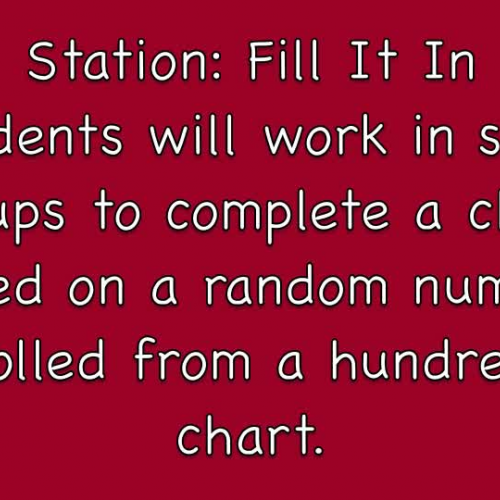 Hundreds Chart Station