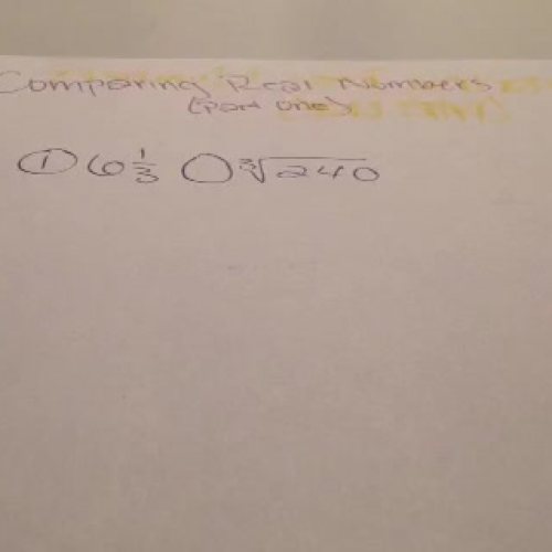 Morgan and Mekki's Classifying  Real Numbers Video (part one)